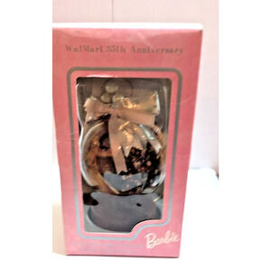 New Walmart 35th Anniversary Barbie Decoupage Ornament with Wooden Stand 1997